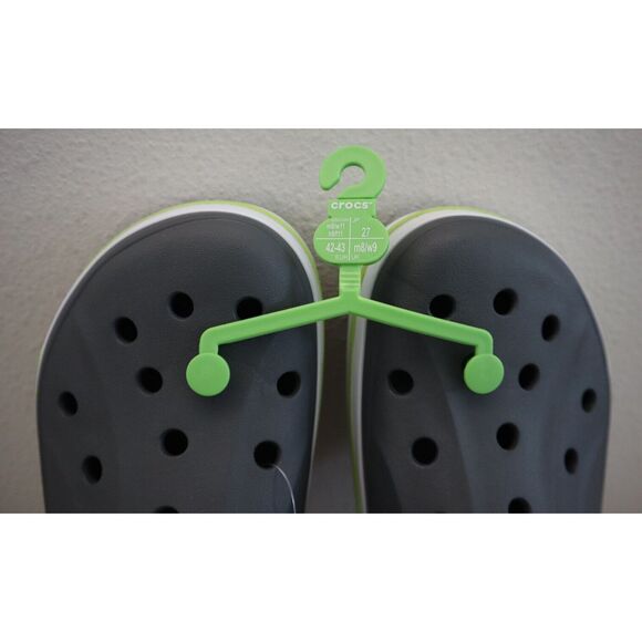 Crocs 205089-0GX Unisex Men's 9 Women's 11 Slate Gray/Lime Punch Bayaband Clogs - Picture 7 of 15